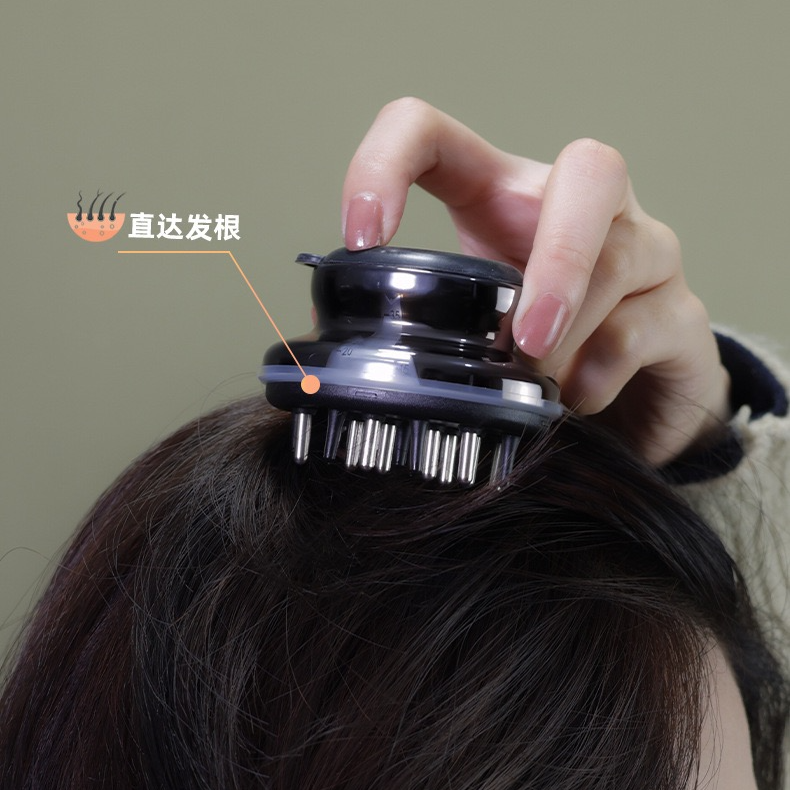 头部按摩经络梳子滚珠涂抹头部导入十二针刮痧防脱发放松养生梳头