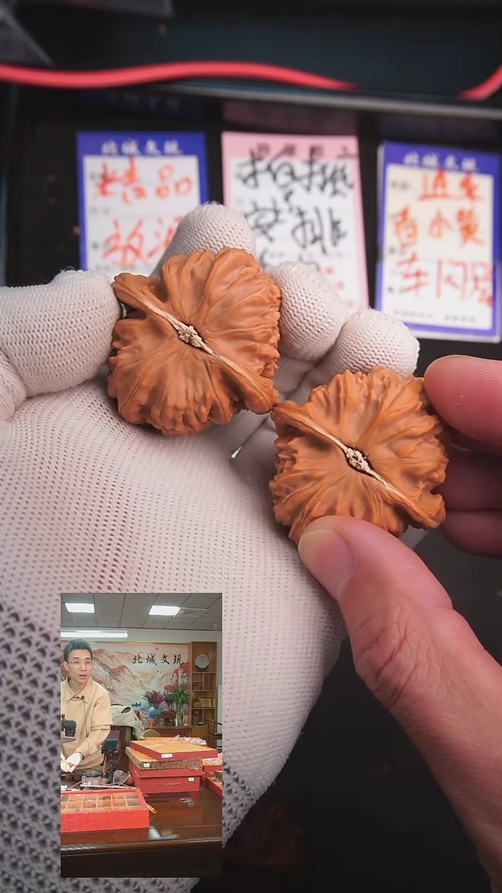 【闪购商品】文玩核桃把件47号43白狮子  精修（精品）批量