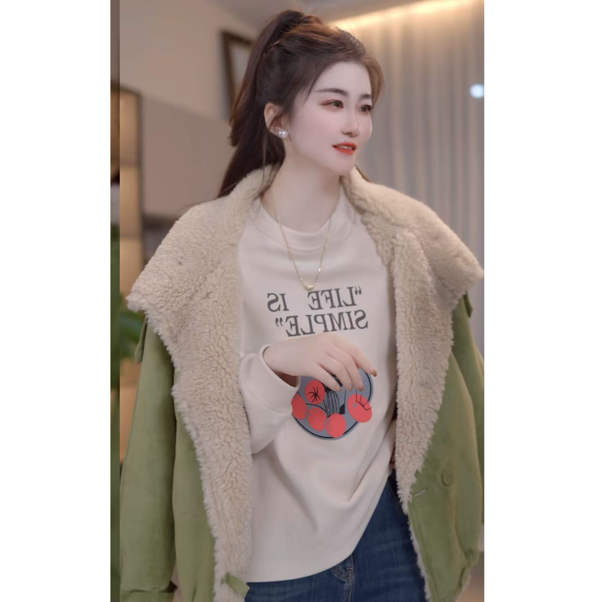 『字母设计D』设计感时尚减龄洋气百搭潮流舒适卫衣5117