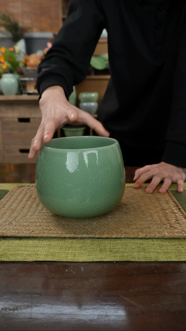 陶瓷恐龙蛋茶渣缸A-15（直径）保不漏水外观不完美