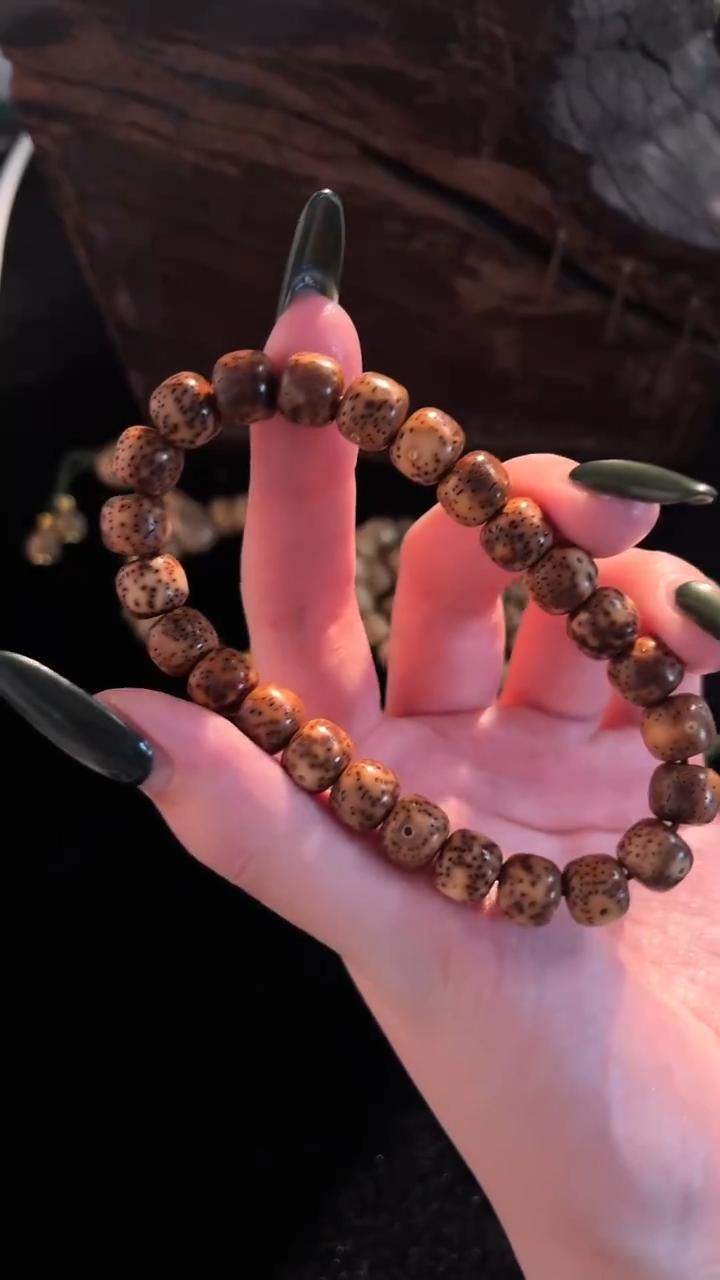 手串星月菩提精工级浅珀花皮桶珠福利款手串