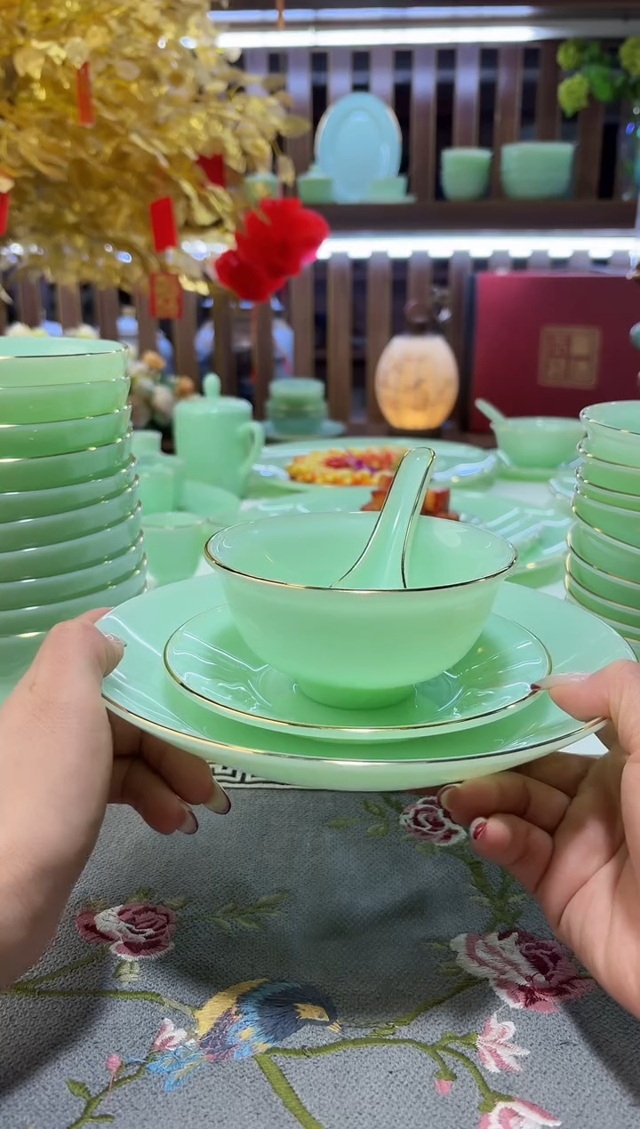 玉瓷四件套4套餐具