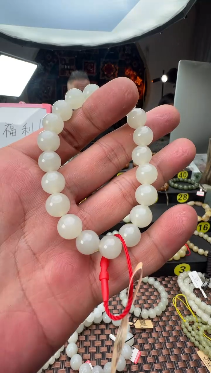 未镶嵌手串和田玉于田料手串卡10