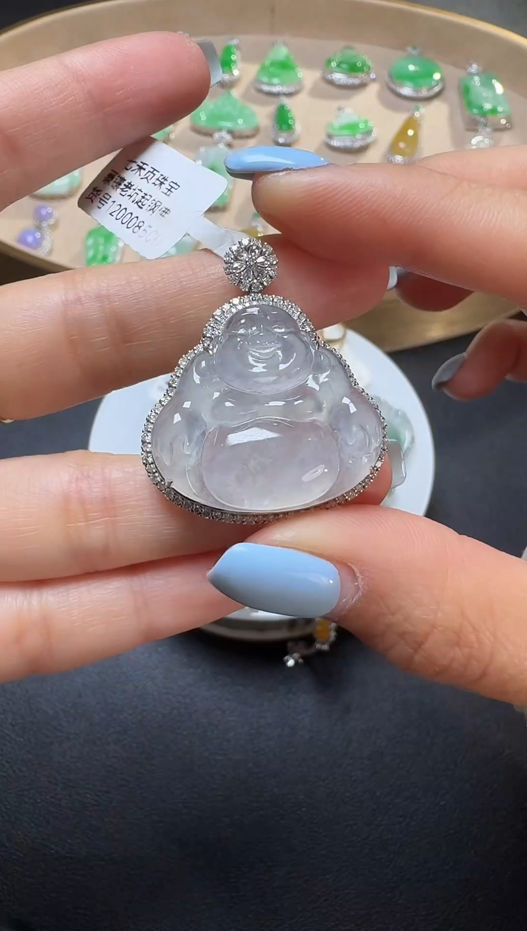 【闪购商品】翡翠颈饰18K金镶嵌【源头工厂】钻石镶嵌