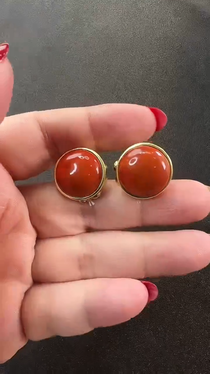 【闪购商品】南红玛瑙耳饰未镶嵌耳环