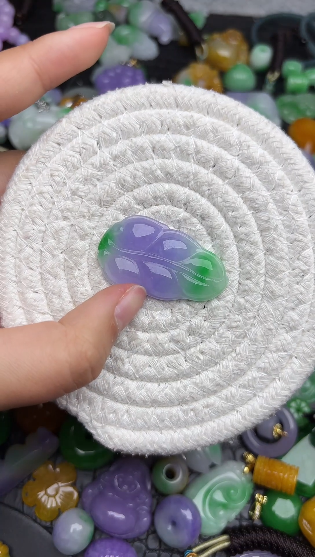 颈饰未镶嵌翡翠缅甸翡翠吊坠