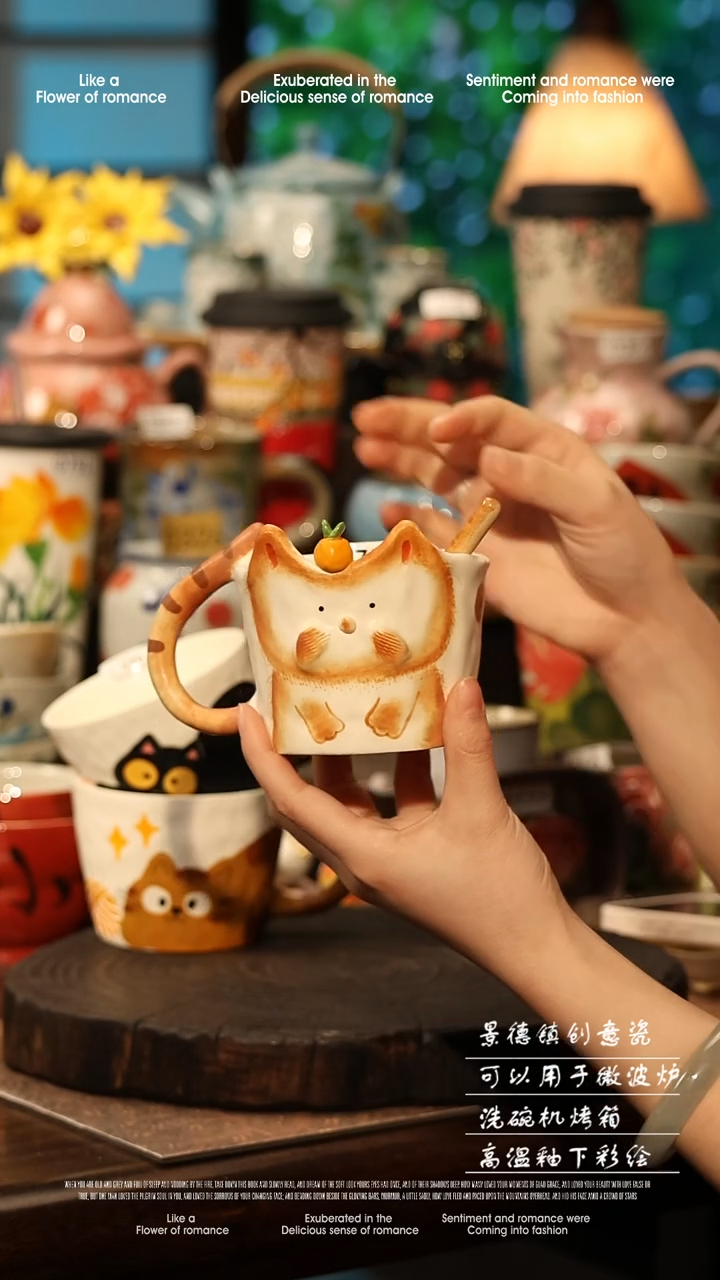 陶瓷景德镇高温釉下彩手工手绘款式@A0755@