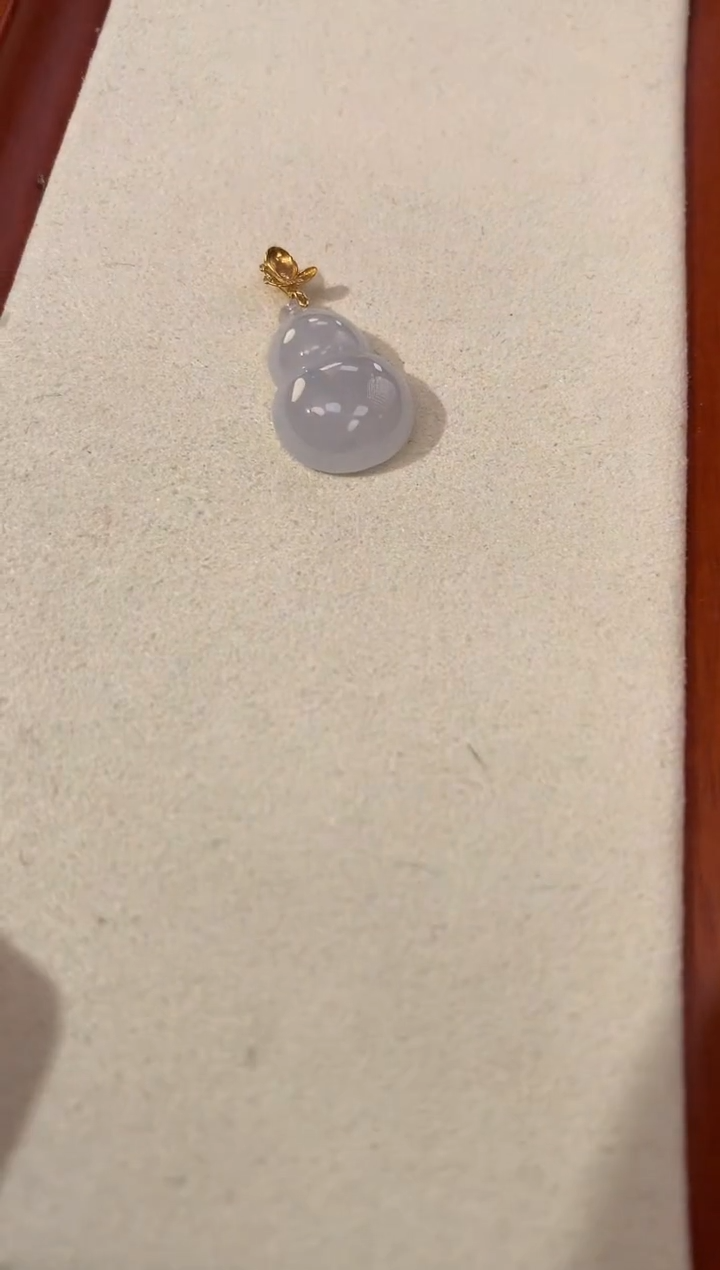 【闪购商品】翡翠颈饰18K金镶嵌天然缅甸a货翡翠