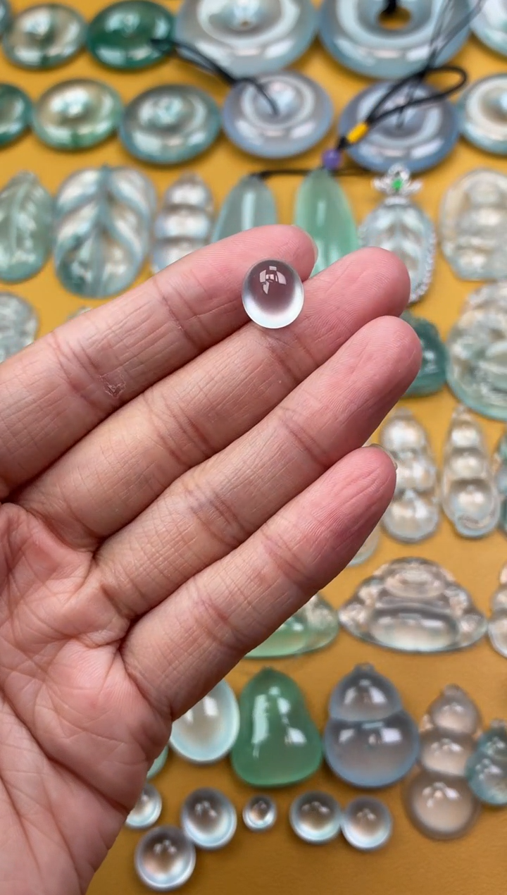 吊坠(不含链)未镶嵌翡翠65 蛋面 11.4 10.2 5.8