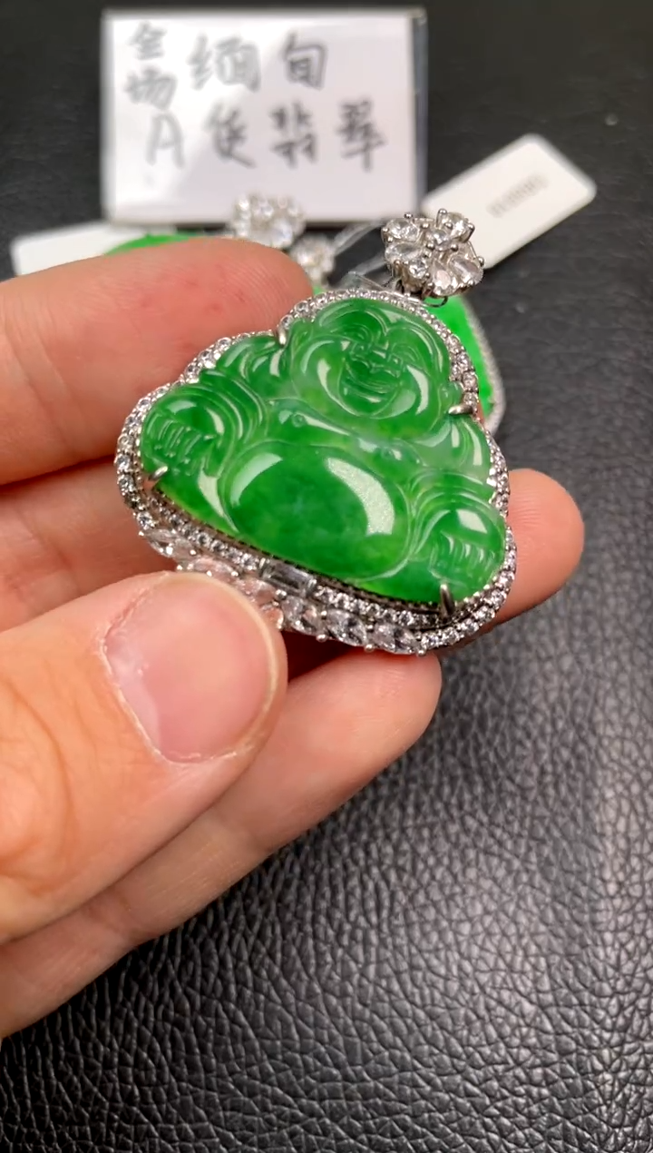 【闪购商品】翡翠吊坠(不含链)银S925镶嵌吊坠