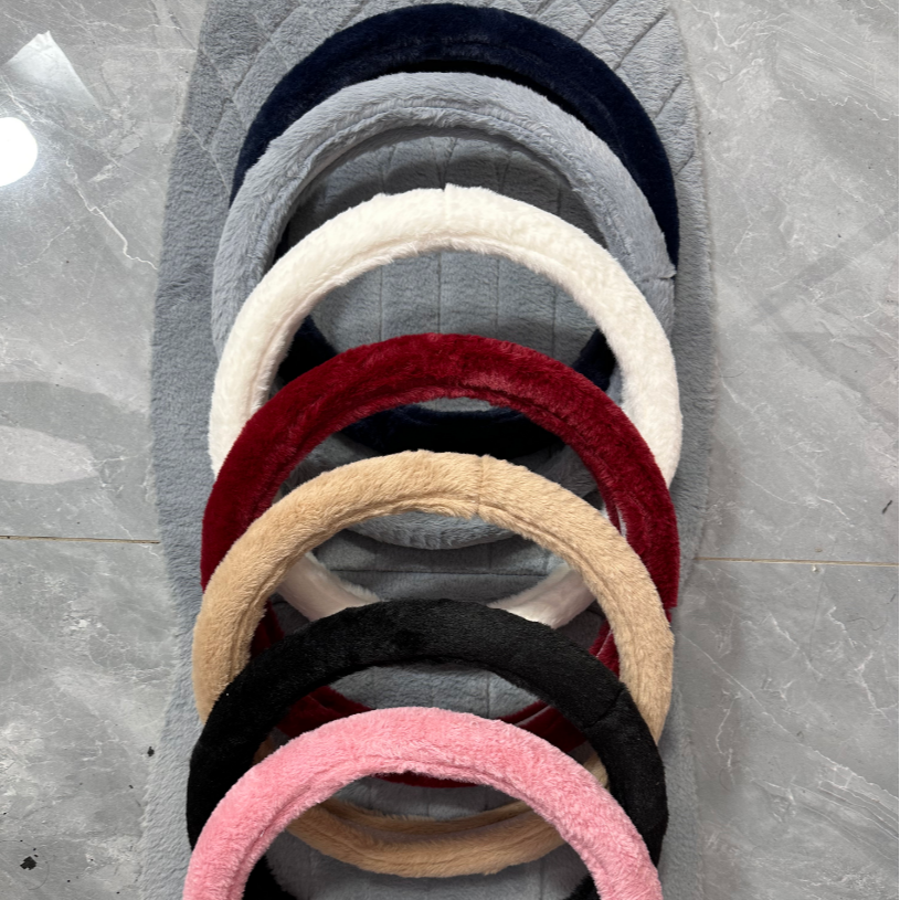 冬季毛绒通用方向盘套