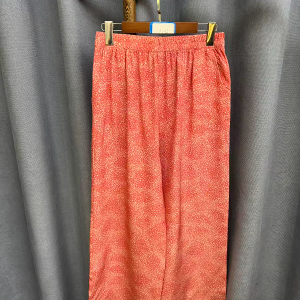 2025秋季新款时尚百搭桑蚕丝长裤女Y596