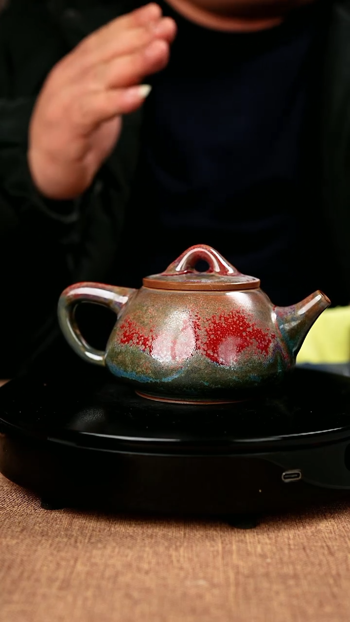 【闪购商品】266#省工一级品原矿钧瓷炉钧釉石瓢壶