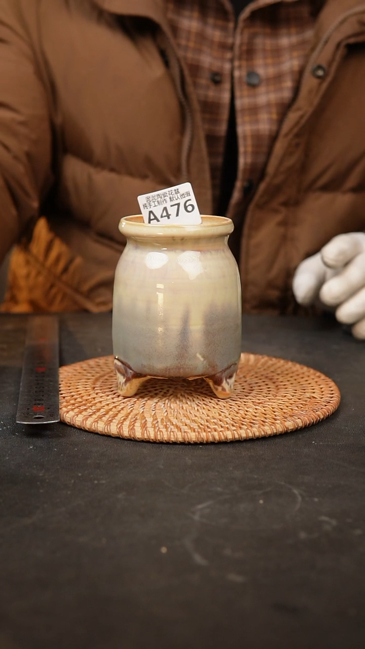 【闪购商品】瓷片476泥泥手工花盆