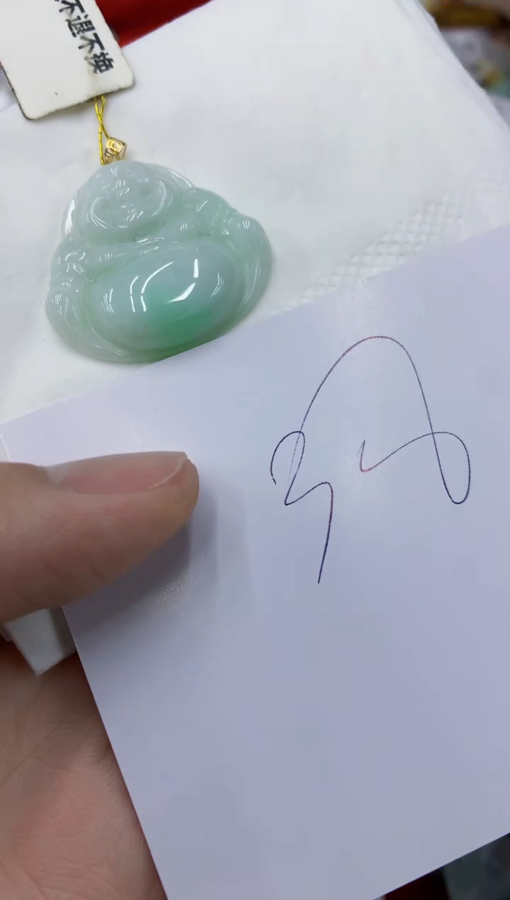 翡翠18K金镶嵌颈饰111111111111