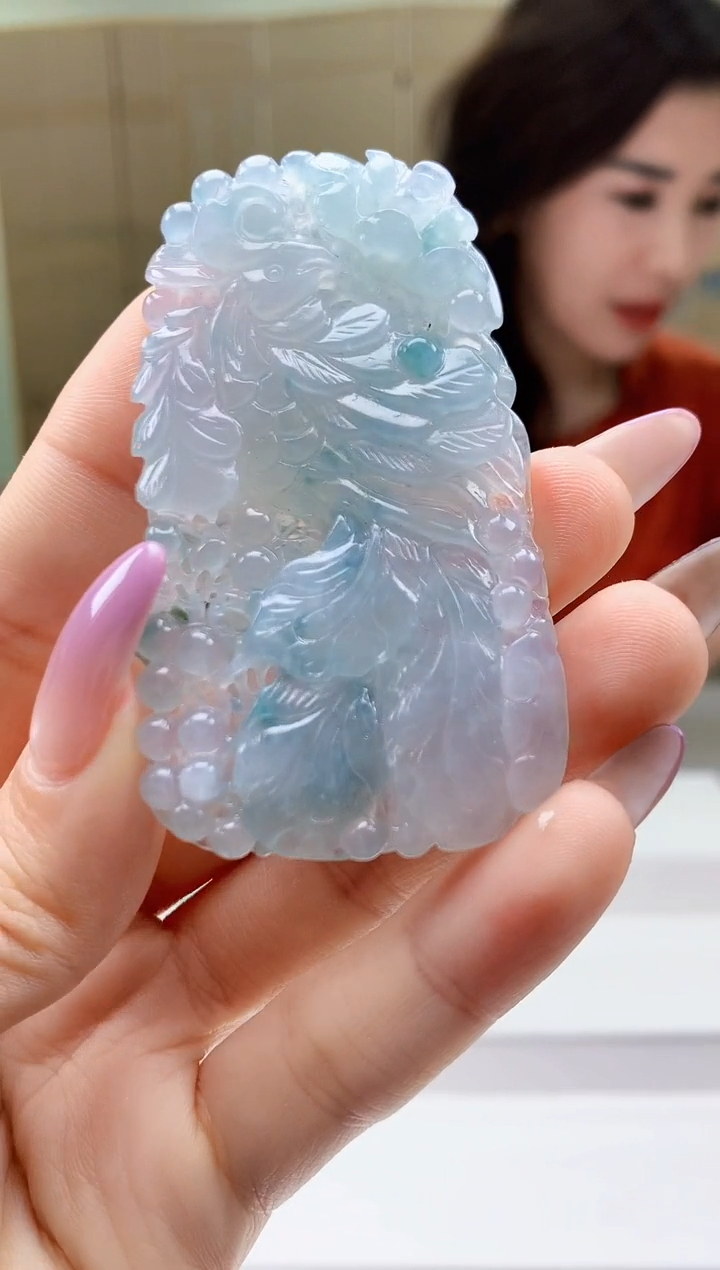 【闪购商品】定制翡翠未镶嵌4829ty-毛货挂件65