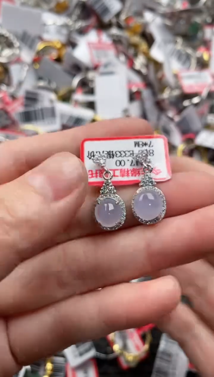 银S925镶嵌戒指翡翠3333----8