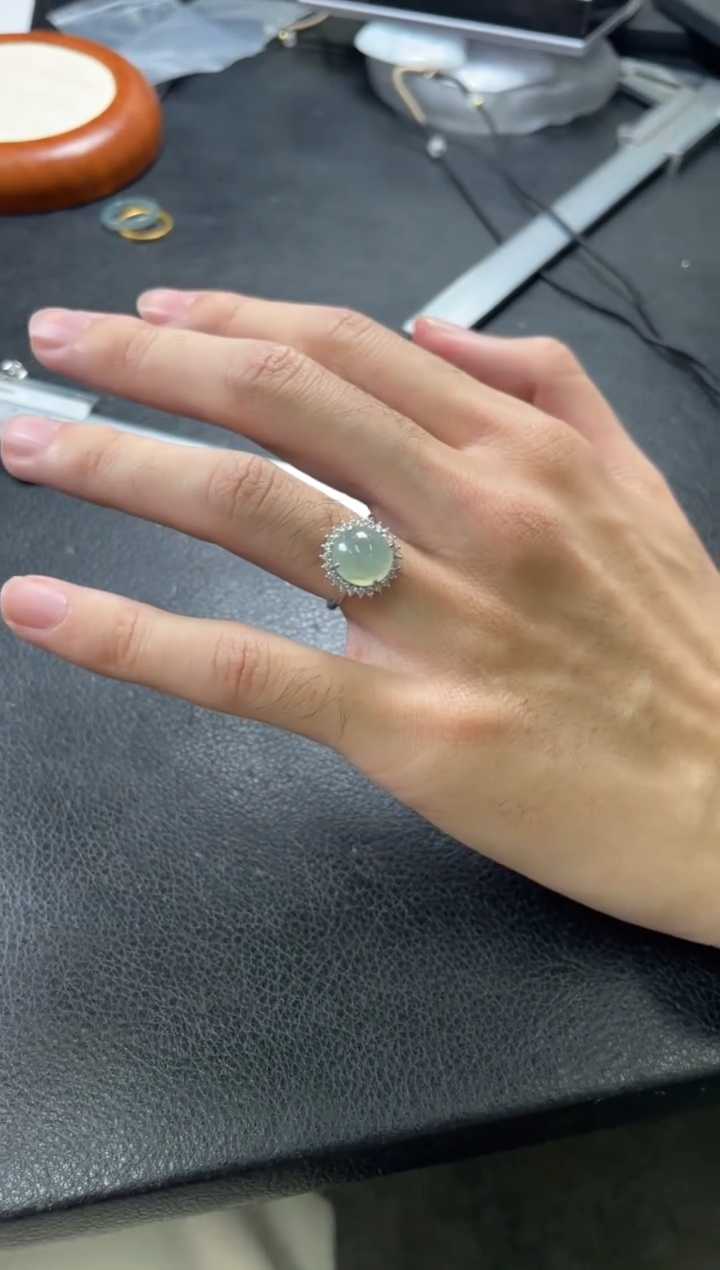 【闪购商品】翡翠戒指银S925镶嵌W506-LX99多样性发一