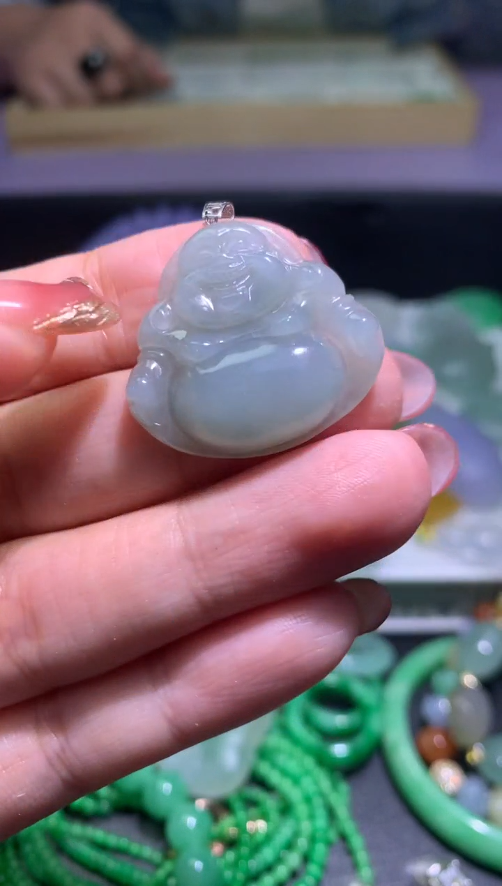 【闪购商品】翡翠颈饰18K金镶嵌净货