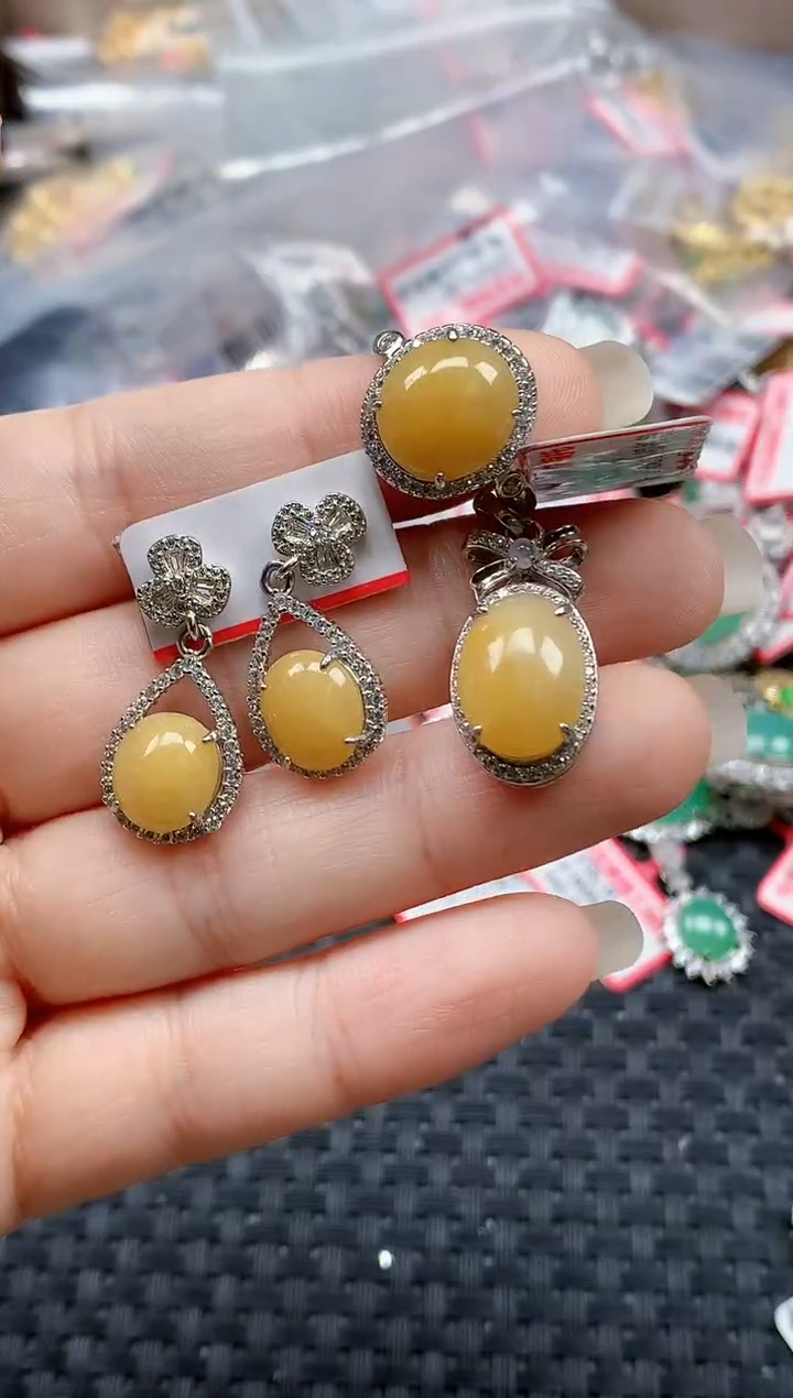 银S925镶嵌戒指翡翠天然A货缅甸翡翠