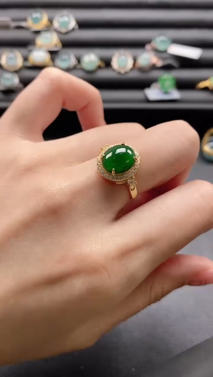 【闪购商品】翡翠戒指银S925镶嵌11111