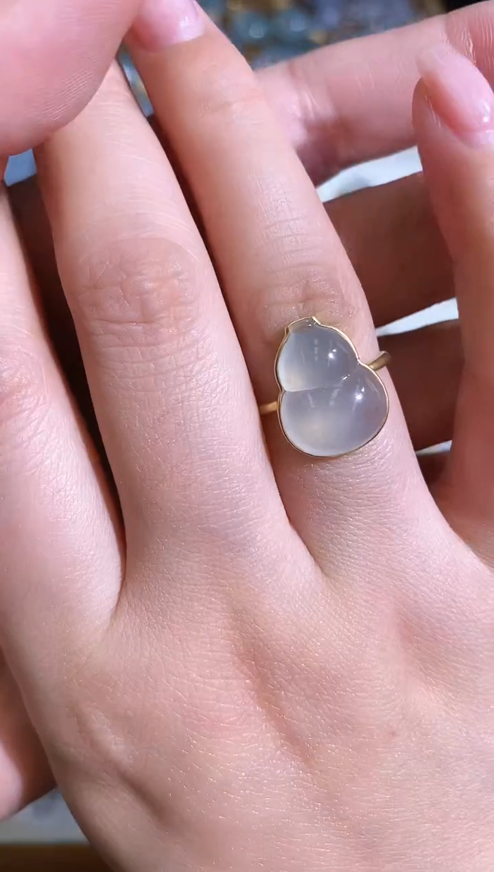 【闪购商品】翡翠戒指18K金镶嵌250306148