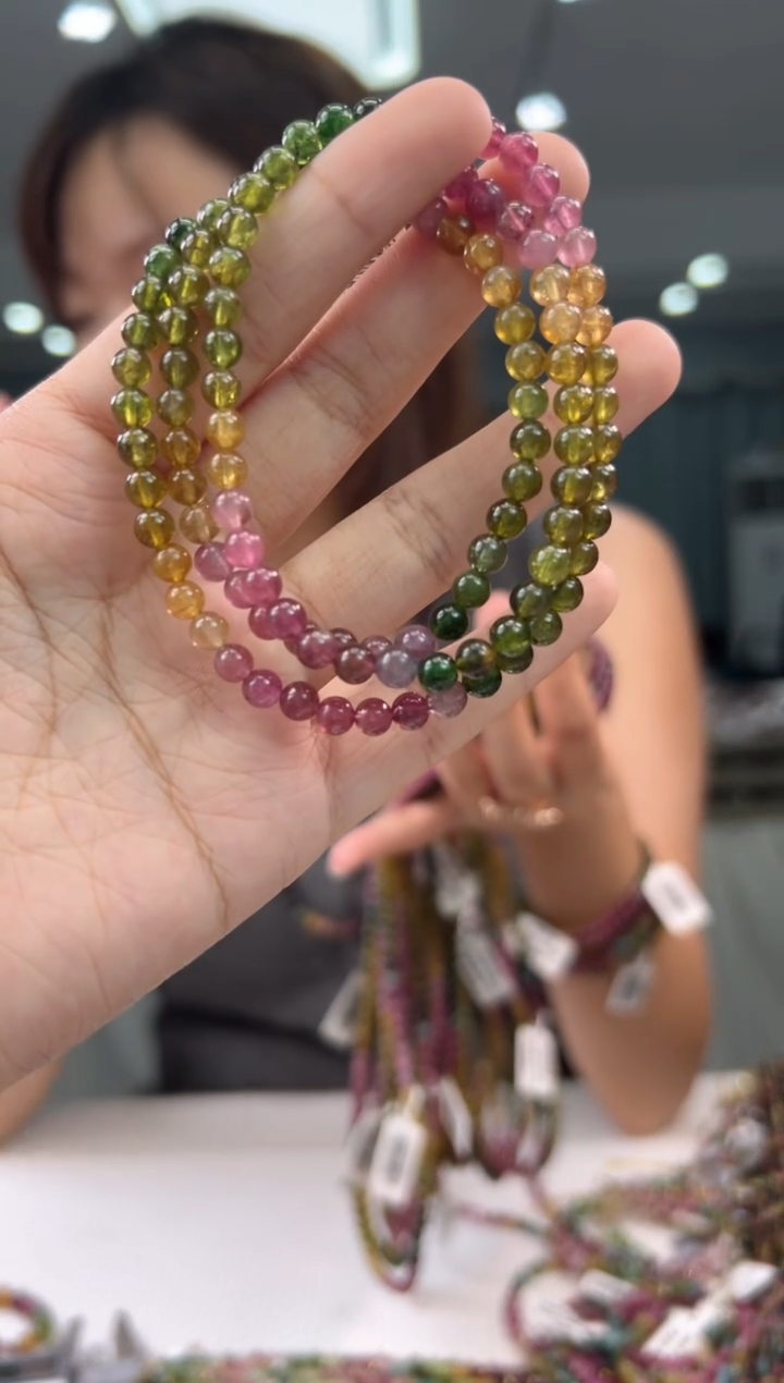 未镶嵌手串碧玺碧玺多圈/多样式发一5mm+