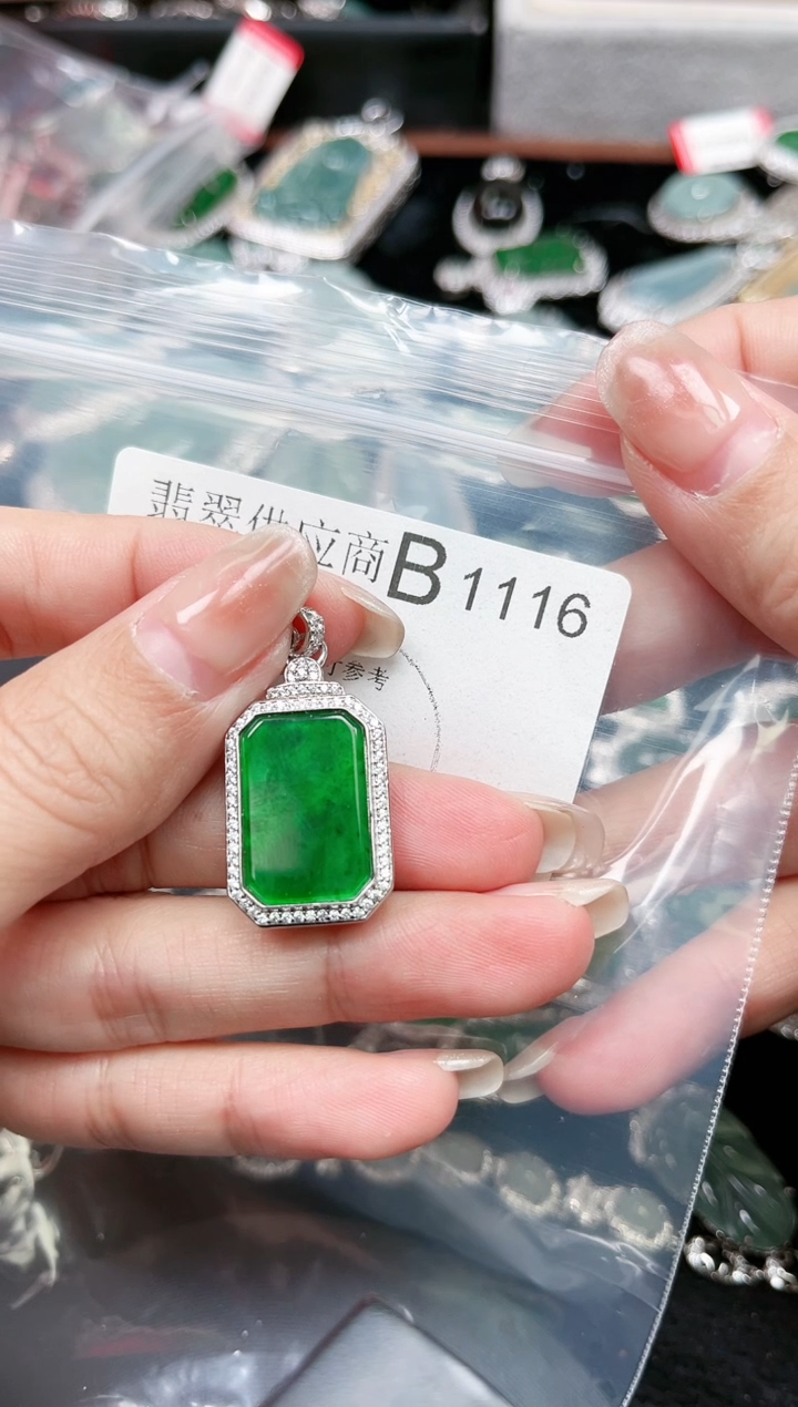 【闪购商品】翡翠颈饰未镶嵌1116赠皮绳