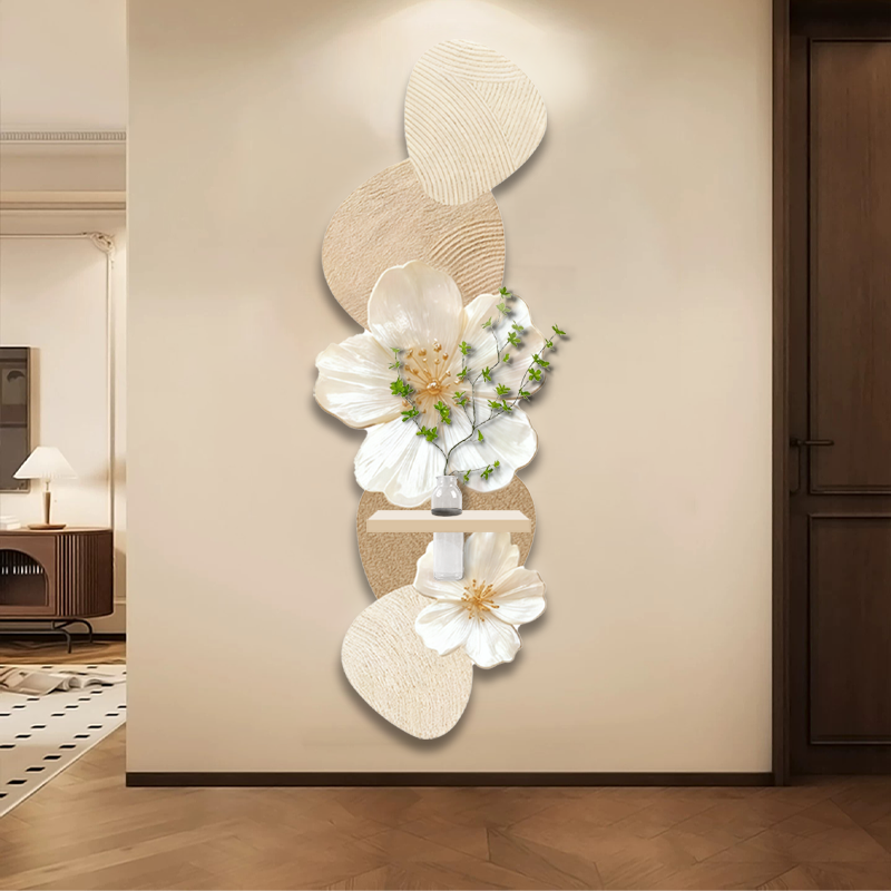 CS-065石来运转玄关装饰画奶油风走廊挂画高级感进门挂画捡漏1