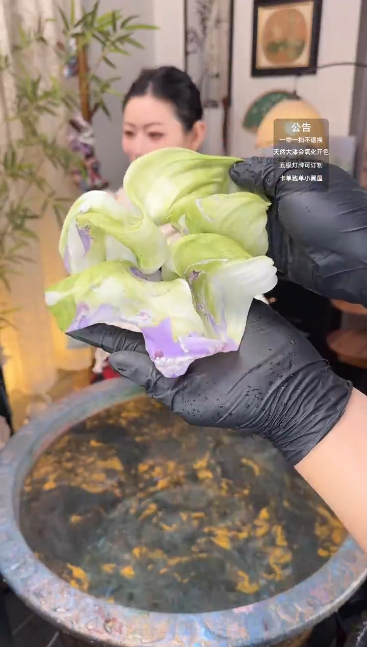 17 绿紫色 大贝壳发圈