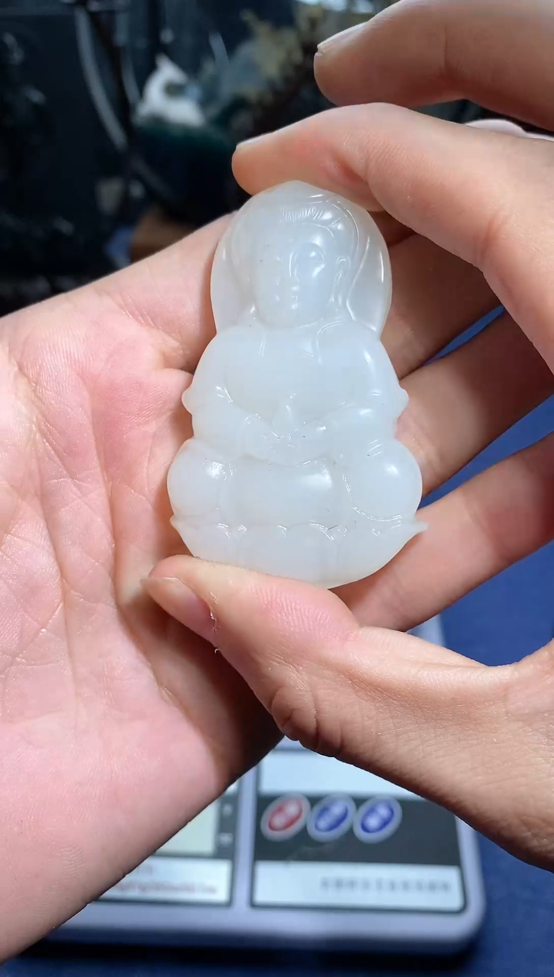 【闪购商品】和田玉颈饰未镶嵌白玉正装观音