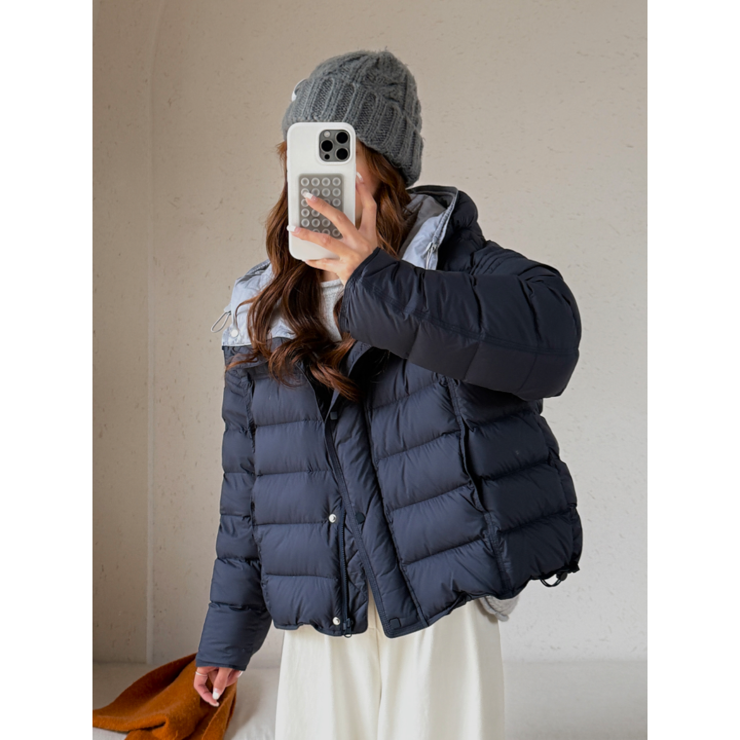 排骨泡芙/90绒连帽短款白鸭绒羽绒服秋冬网红时尚保暖