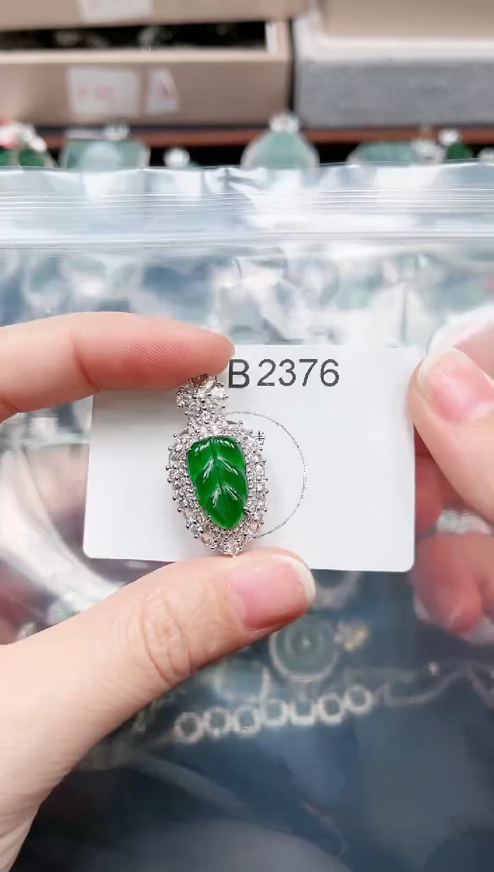 【闪购商品】翡翠颈饰未镶嵌2376赠皮绳