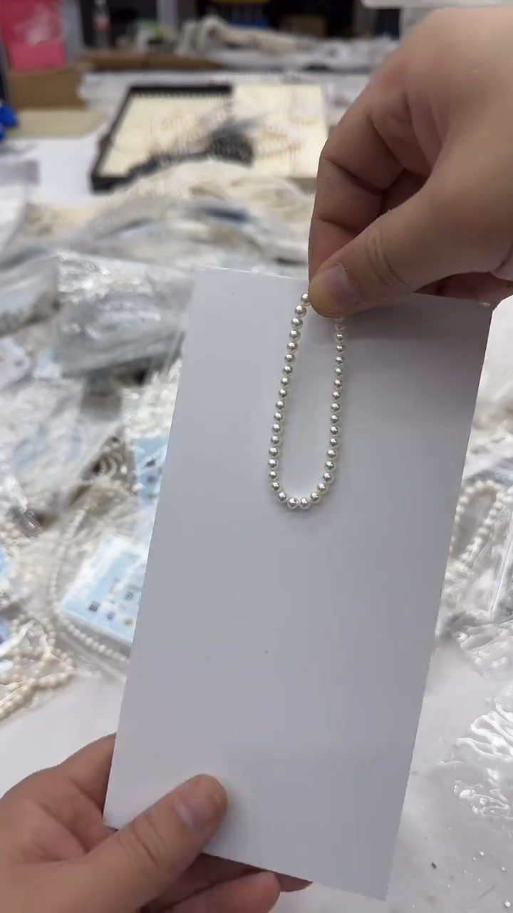 未镶嵌手链淡水珍珠4mm 弹力绳款