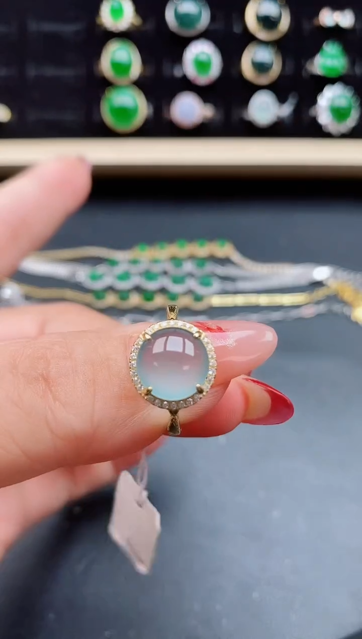 【闪购商品】翡翠戒指银S925镶嵌508550