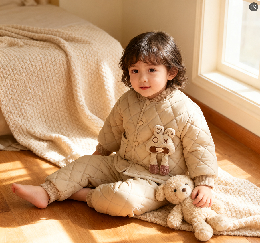 【0-15度可穿加厚棉服外出服】商场品质婴儿两件套婴童宝宝冬季套装