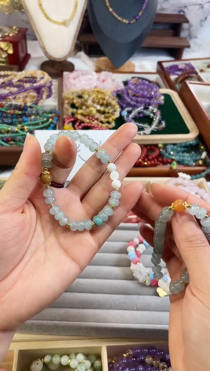 【闪购商品】玛瑙/玉髓手链未镶嵌玉髓算盘天然玉石