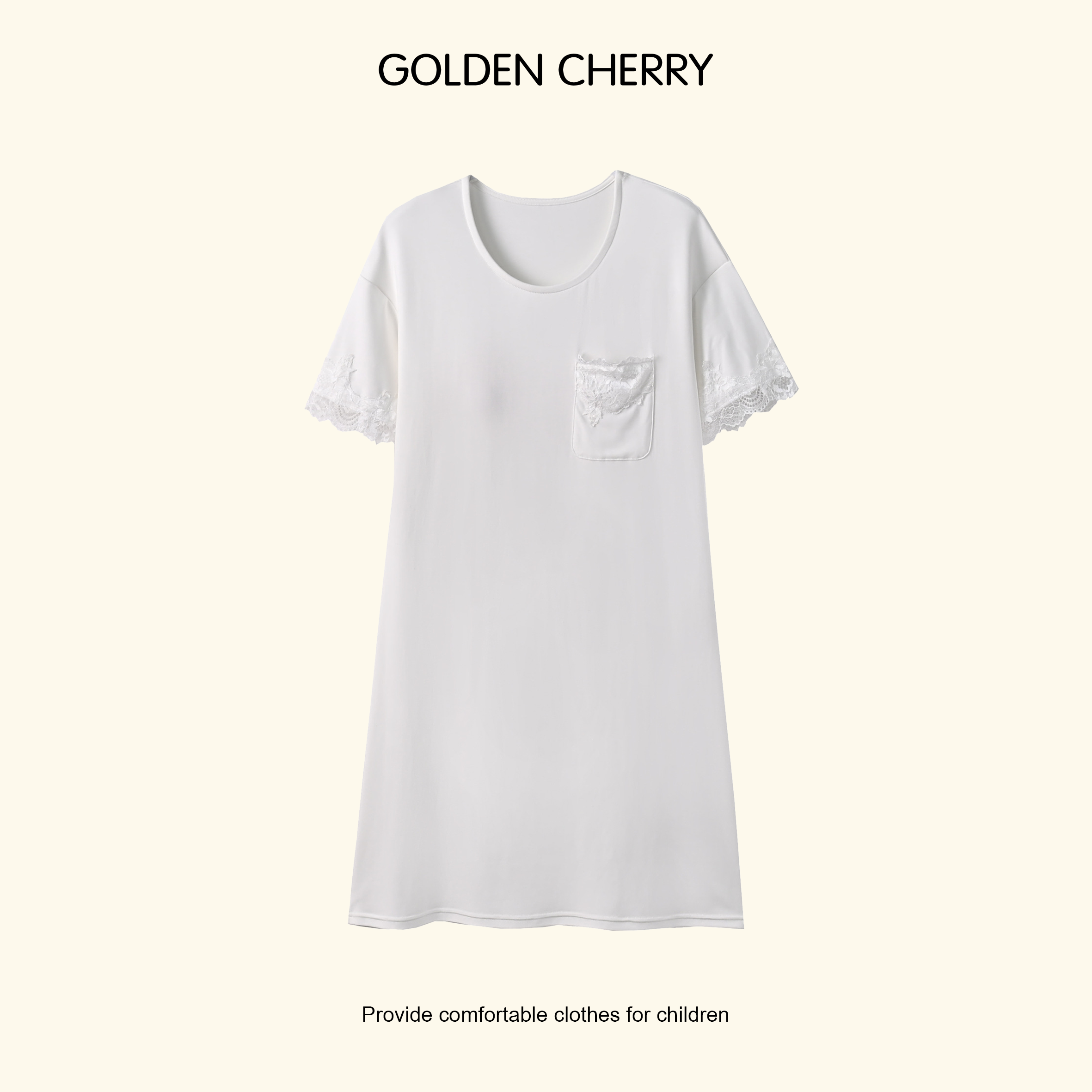 【金樱桃Golden cherry】亲子莫代尔蕾丝甜美睡裙5990