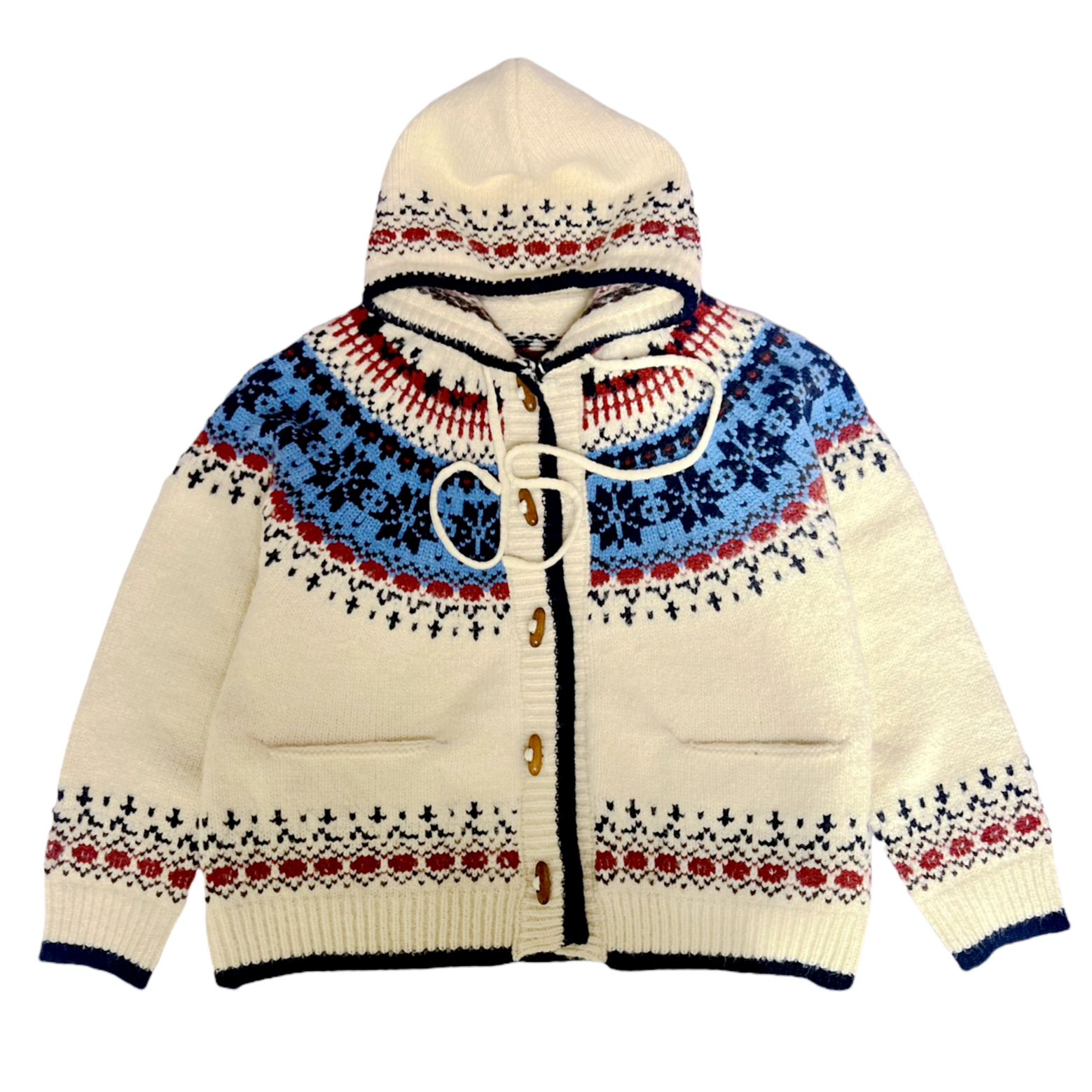 2025春秋费尔岛系列复古提花氛围感宽松慵懒风针织开衫外套上衣