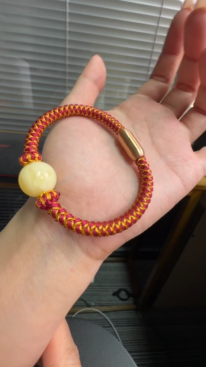 【闪购商品】琥珀珠宝奇石未镶嵌平安喜乐手围16以内可戴