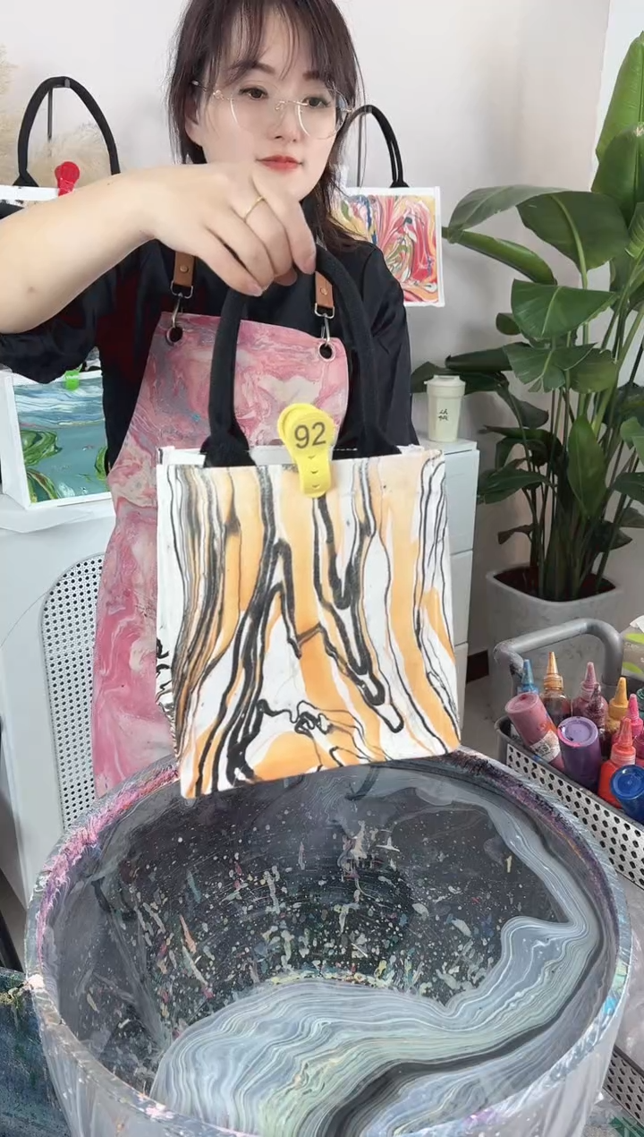 帆布92小艺手作大漆包包