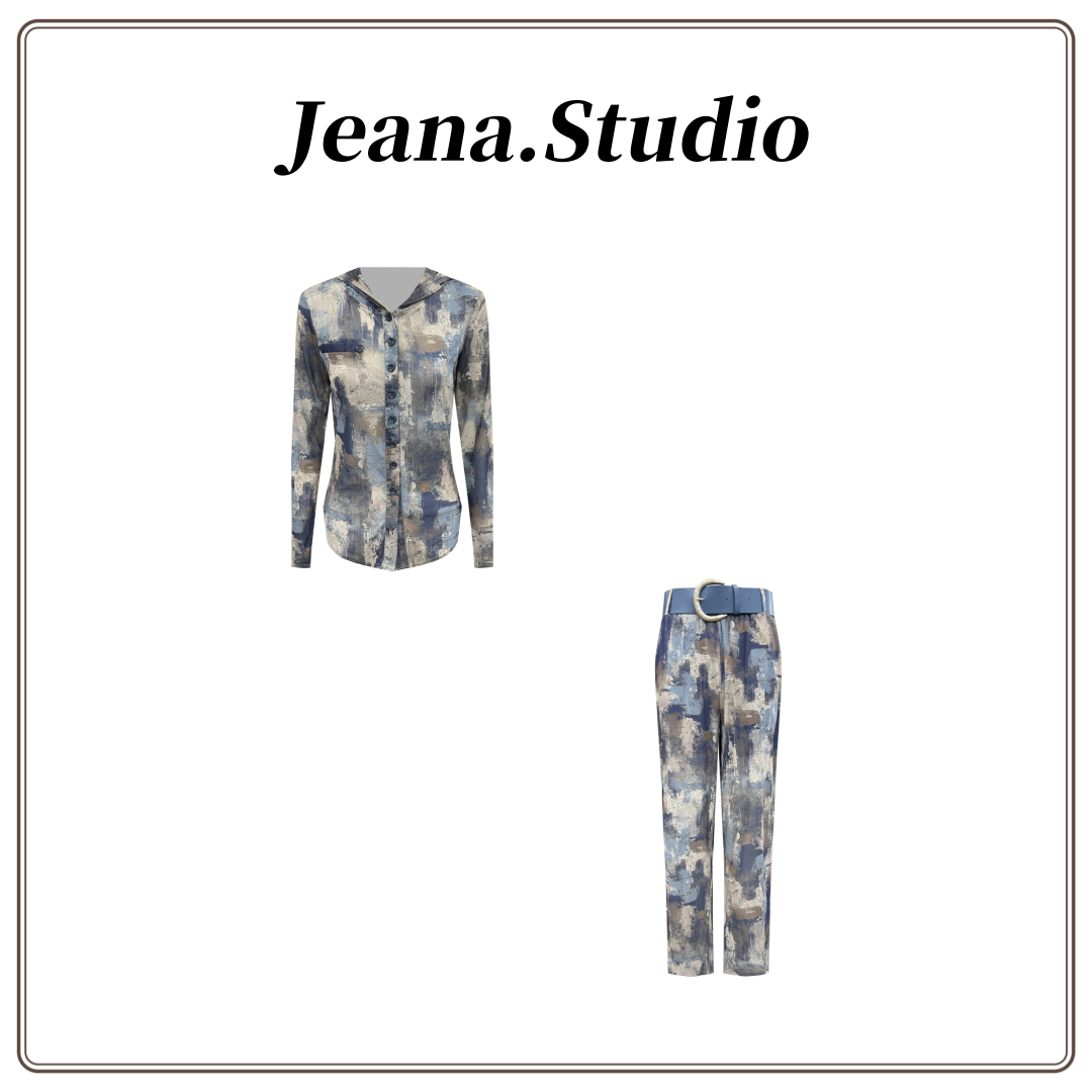 【Jeana.studio】原创设计时尚连帽衬衫裤子套装