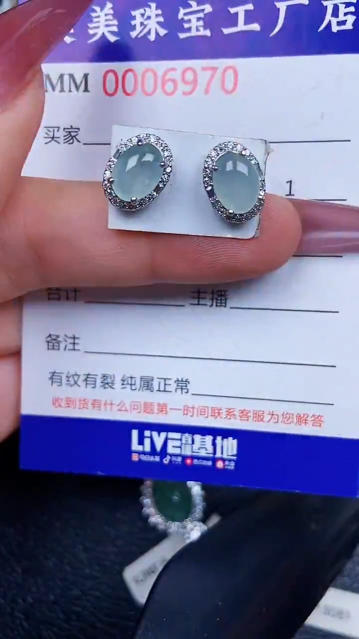 翡翠银S925镶嵌颈饰6970