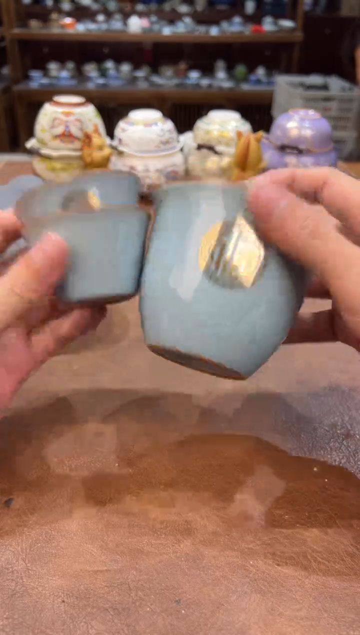 真的很便宜会开片的旅行茶具