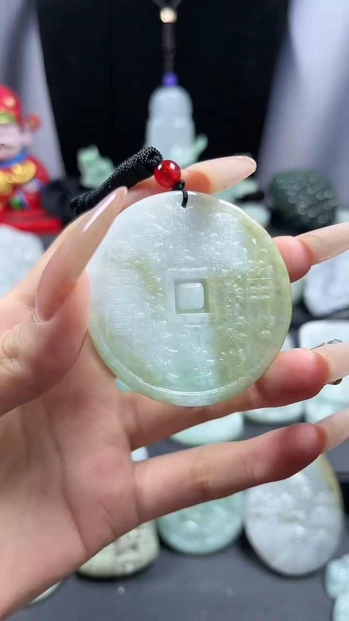 【闪购商品】翡翠颈饰未镶嵌山鬼花钱