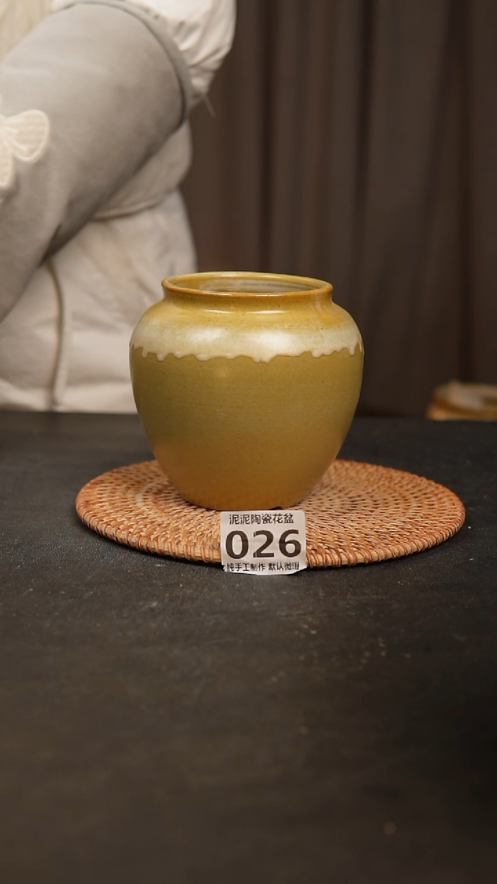 【闪购商品】瓷片026泥泥手工花盆口7