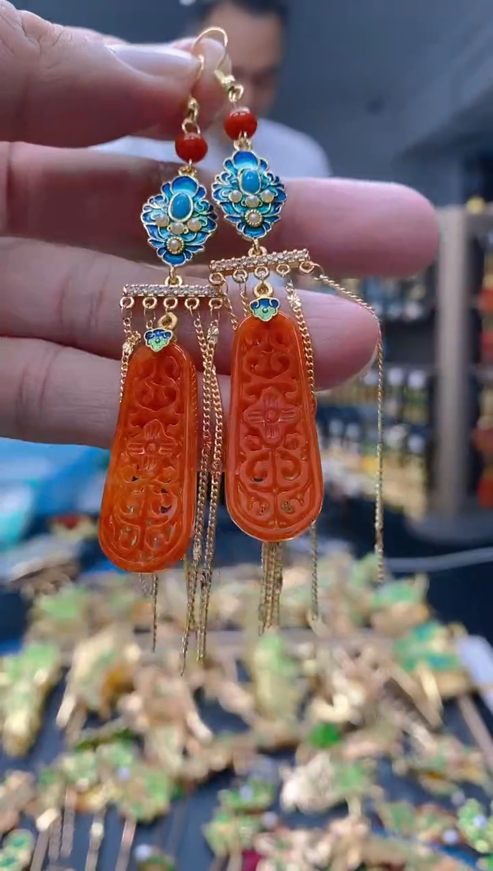 【闪购商品】翡翠耳饰合金91翡翠耳钩