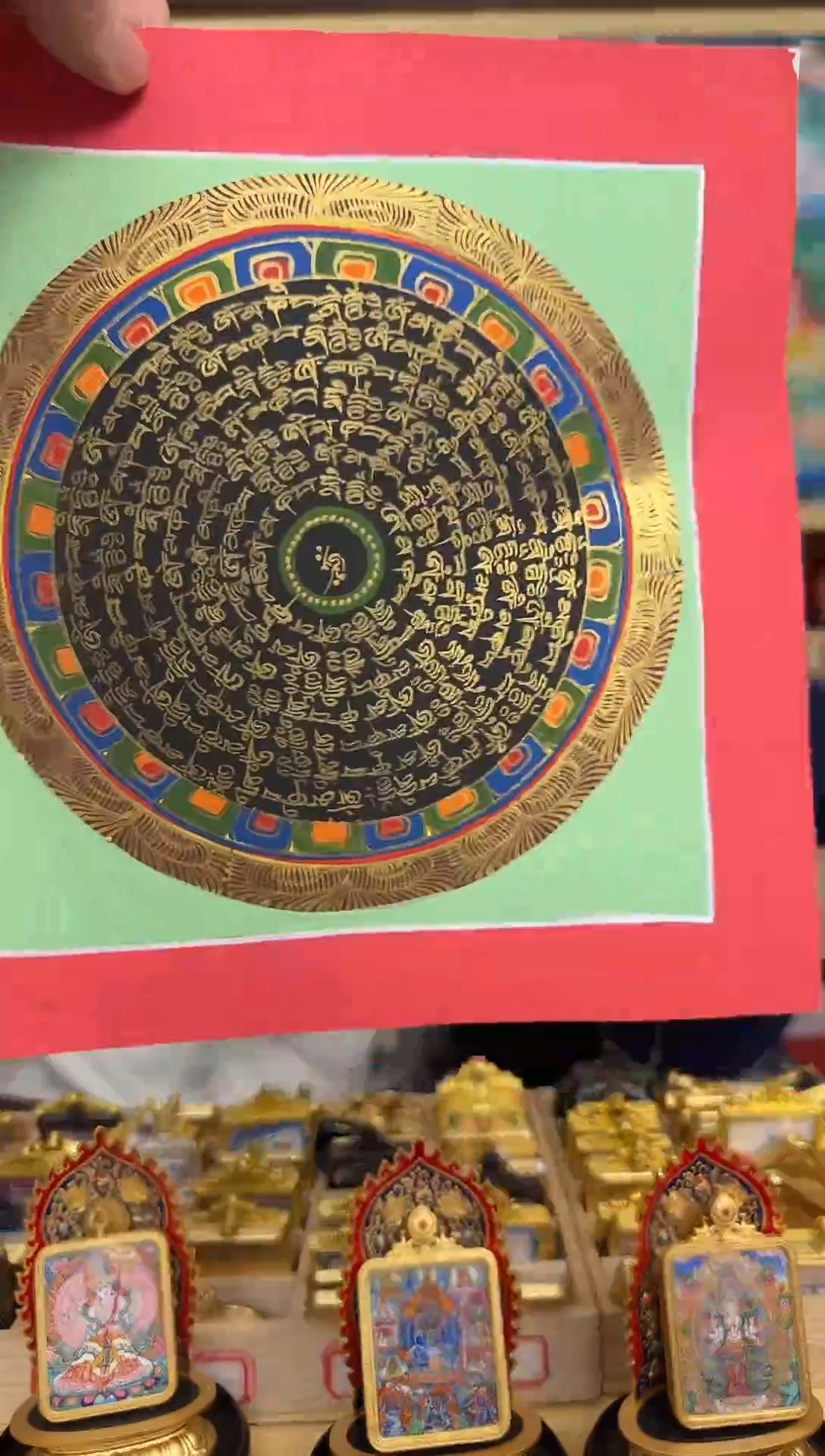 吊坠小房子-热贡纯手绘