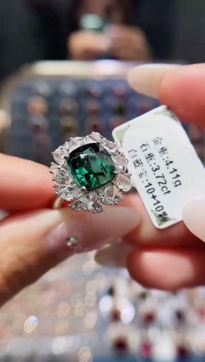 【闪购商品】碧玺戒指18K金镶嵌3.72.