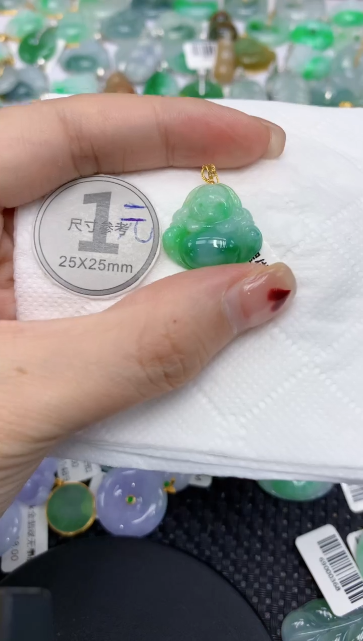 翡翠18K金镶嵌颈饰1111111